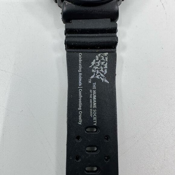 VTG Quartz World Time Watch The Humane Society Black Sports Band 90's Watch - Picture 7 of 8